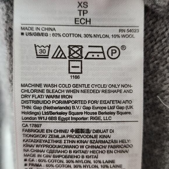 Banana Republic Gray Cowl Neck Tunic Sweater New With Tag XS - Picture 7 of 7